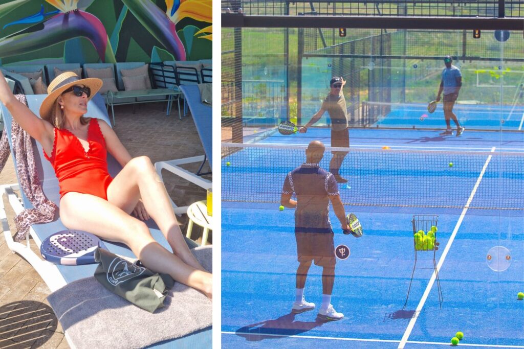 Padel and lounging by the pool